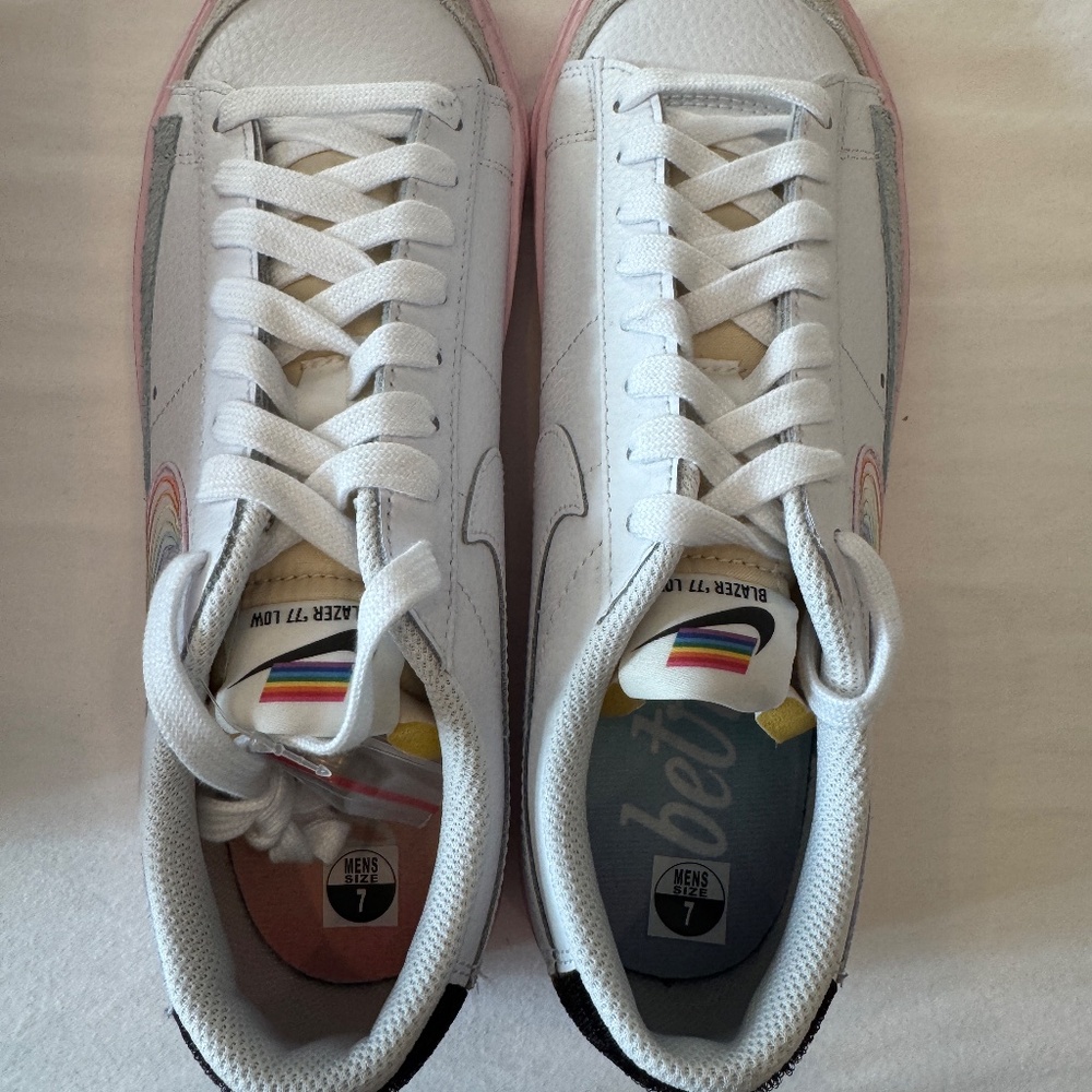 Nike Blazer Low 77" Vintage Be True Rainbow LGBTQ NEW UNISEX W8.5 M7 - Picture 6 of 12